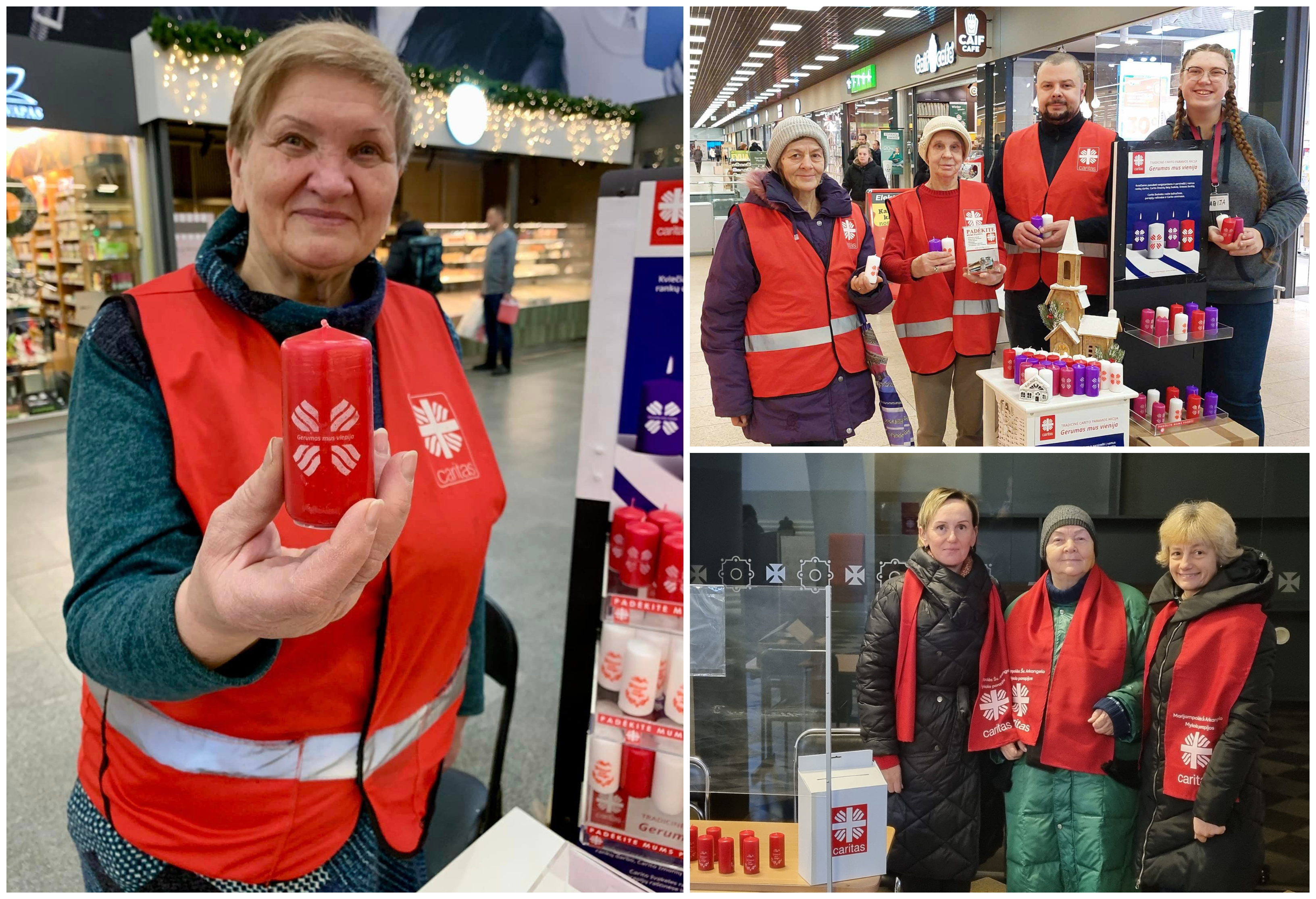 Paaukoti Caritui ir dovanų gauti „Gerumas mus vienija“ žvakelę galima ne tik bažnyčiose ar Caritas centruose